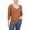 Rust, variant on NY Collection Womens Ribbed Henley Shirt, Grey, Petite, PXL