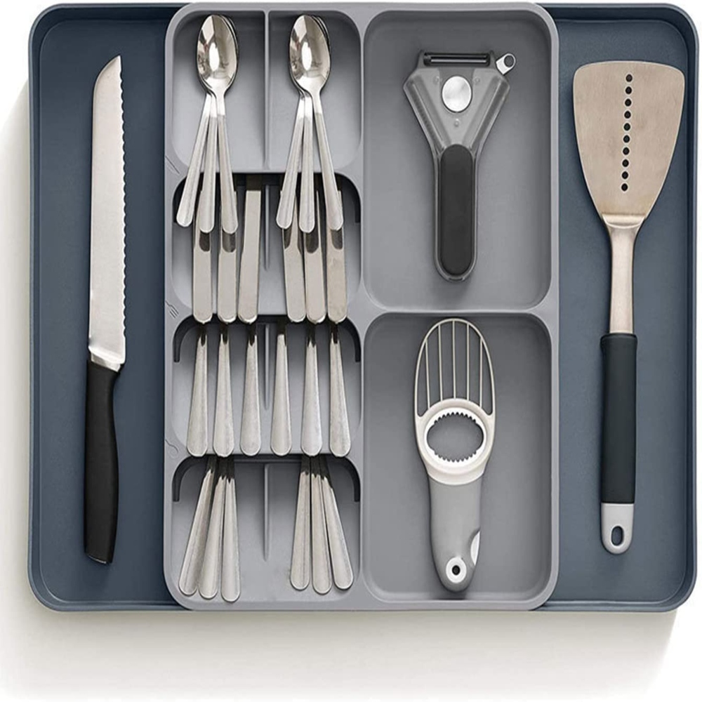 Kitchen Drawer Organizer Tray, Expandable Cutlery Drawer Trays for Storing Organizing Cutlery