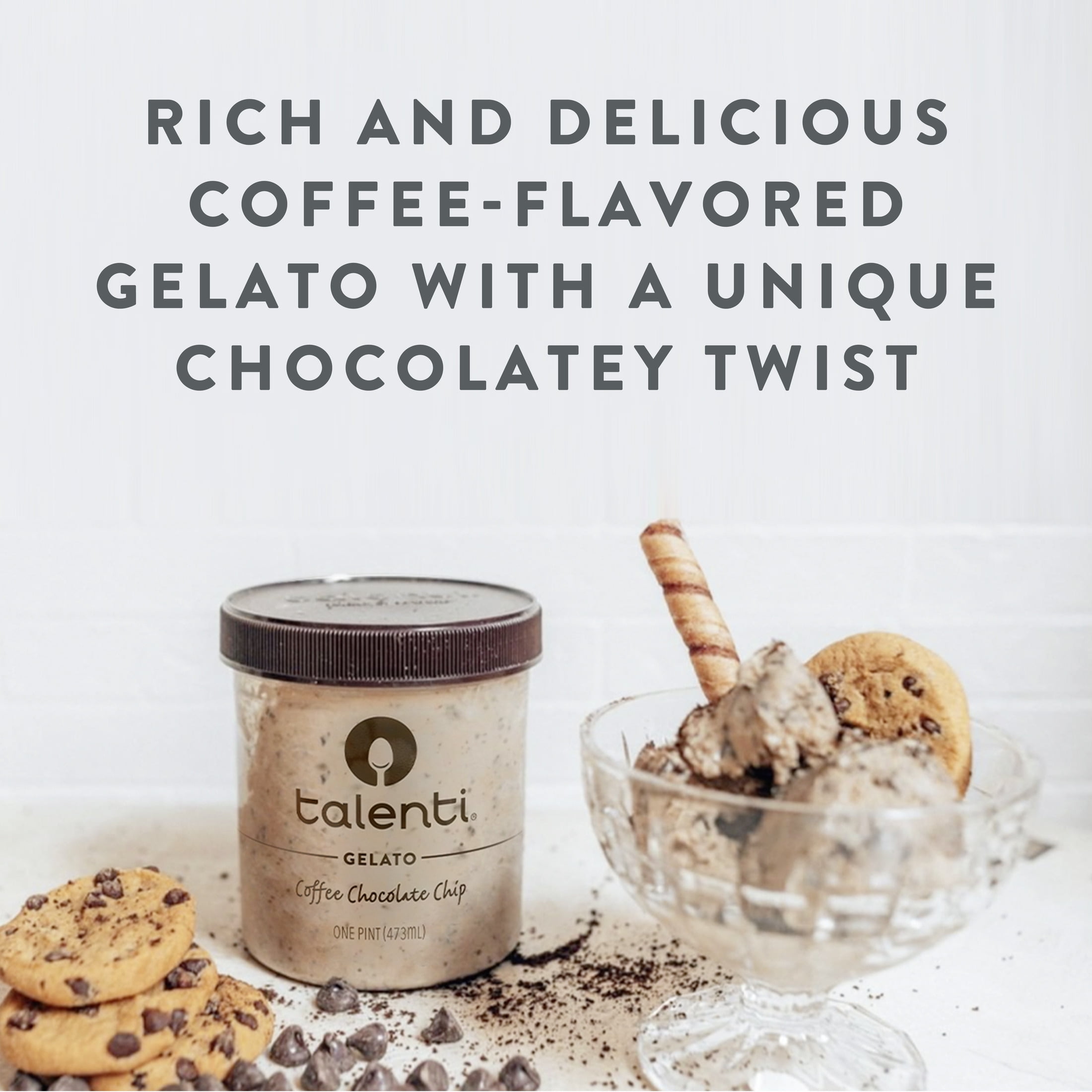 Talenti Gelato Gluten-Free Coffee Chocolate Chip Frozen Desserts, 1 Pint