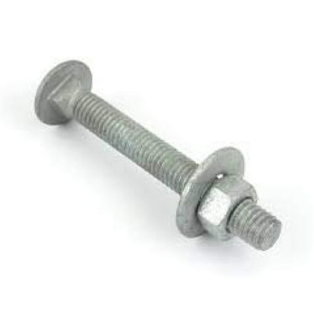 

1/2inches-13 x 8inches Hot Dipped Galvanized Carriage Bolt w/Nuts & Flat Washers Quantity 25 - by LzerLyh