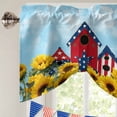 thumbnail image 5 of Independence Day Tie Up Valances Curtain, Adjustable Kitchen U.S. Flag Themed Red Farmhouse Sunflower Valances for Windows Decor, Rod Pocket Short Curtains Set for Bedroom/Bathroom, 42"x12", 5 of 9