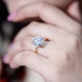 thumbnail image 6 of Rosec Jewels Lab Grown Diamond Engagement Ring 5 Carat - IGI Certified - E-VS1 Grade - Big Diamond Solitaire Ring for Women, 14K Yellow Gold, US 11.50, 6 of 9