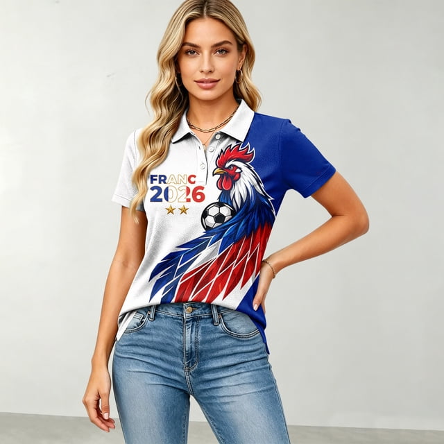 Women's Football Graphic T-Shirt, Women's Printed Short Sleeve Sports Top - Fashion Athletic Workout Shirt for Gym and Casual Wear for Soccer Tournament 2026 Blue Size: 2XL