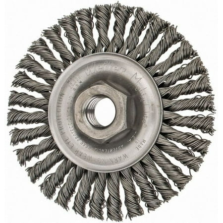 

Weiler 4 OD 5/8-11 Arbor Hole Knotted Steel Wheel Brush