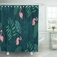 thumbnail image 1 of Cortina de ducha ABPHQTO Flamingo Acuario Peces Plantas acuáticas Flores 165x180 cm, 1 of 2