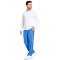 thumbnail image 4 of Tyhengta Mens Pants Athletic Open Bottom Running Pants Mesh Mens Sweatpants with Pockets Royalblue/Black S, 4 of 8