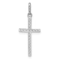 thumbnail image 3 of 10k White Gold Polished CZ Latin Cross Pendant, 3 of 4