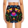 thumbnail image 2 of Lsque Mexican Flower Traditional1 Printed Women's Running Shorts with Liner Pockets,Elastic Quick Dry Workout Athletic Gym Yoga Shorts,Womens High Waist Shorts-Large, 2 of 9
