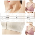 thumbnail image 3 of NIEWTR Bras for Older Women Front Closure No Underwire Plus Size Push Up Bra Comfy Supportive Snap Everyday Bras for Senior (Beige,3XL), 3 of 9