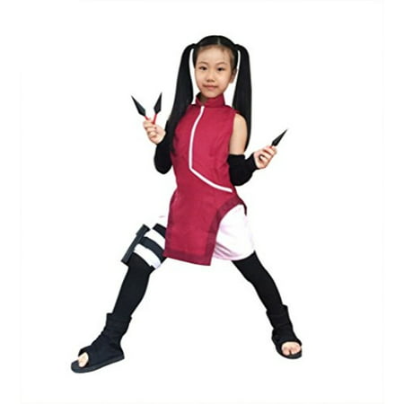 DAZCOS Kids Size Girls The Last Uchiha Sarada Anime Cosplay Costume Child