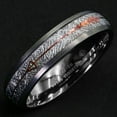 thumbnail image 5 of Tungsten Rings for Men Wedding Bands for Him 6mm Silver with Rose Gold Arrow, 5 of 5