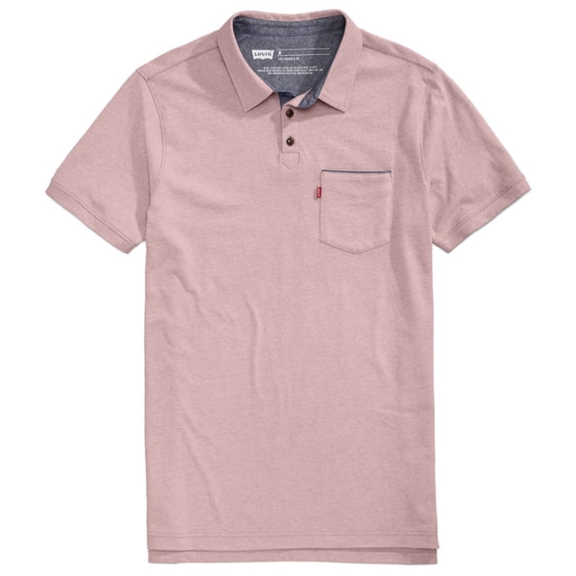 Polo de Rugby con bolsillo para hombre Levis color rosa extragrande