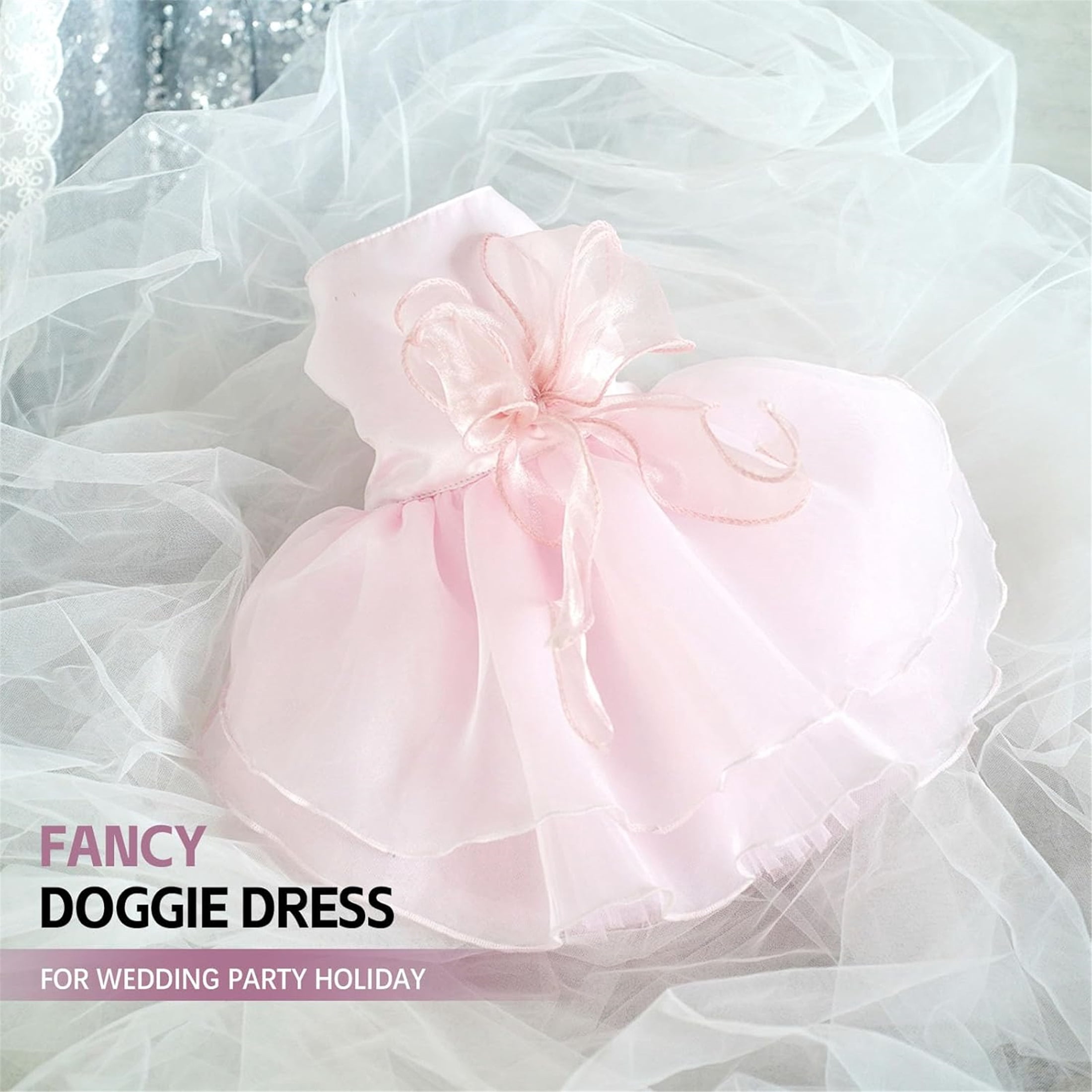 UOSIA Pet Dog Dress Girl Green Puppy Chihuahua Yorkie Tutu Skirt,XL,Pink