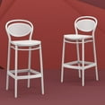 thumbnail image 2 of Compamia Marcel Contemporary Resin Indoor/Outdoor Bar Stool White, 2 of 6