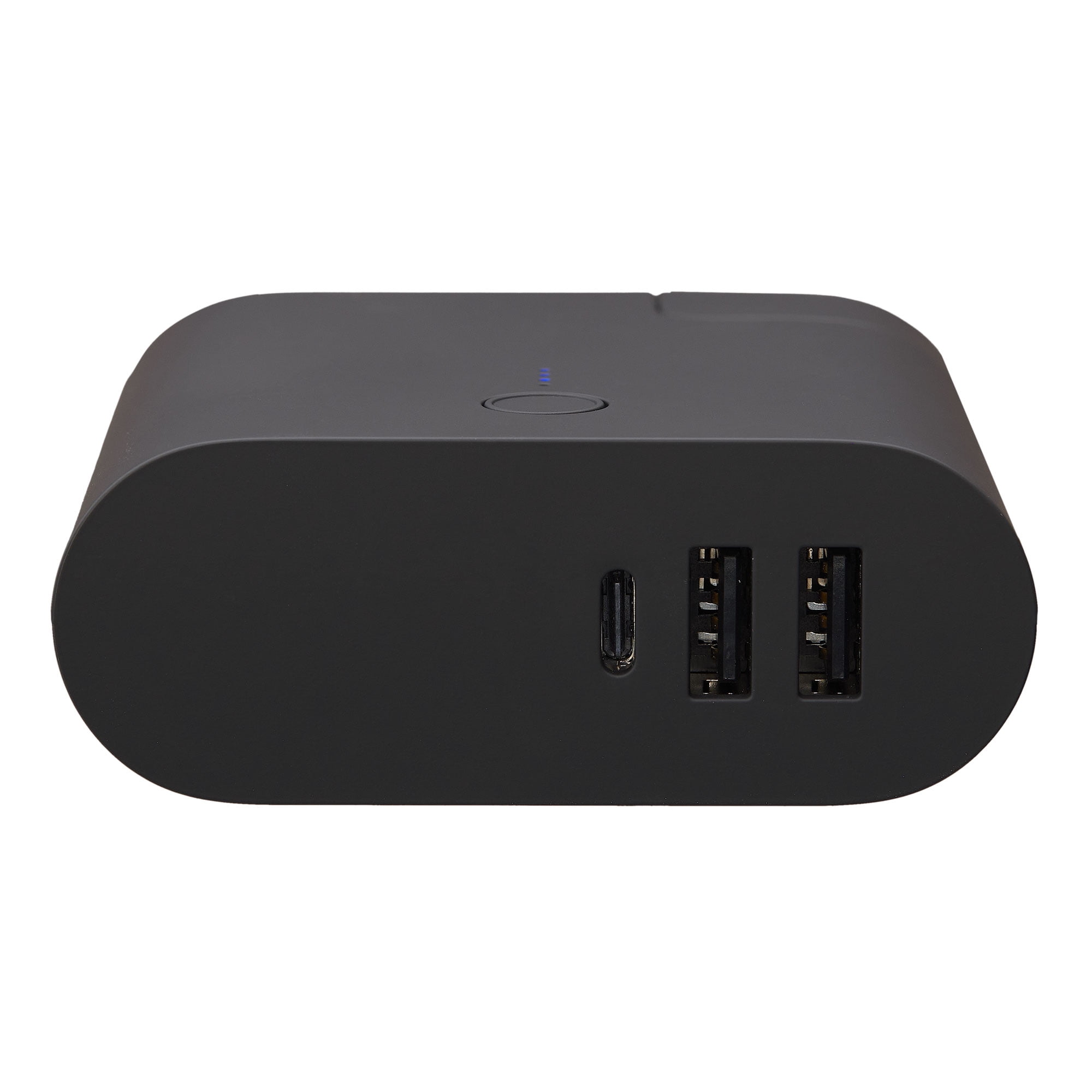 onn 2-in-1 Multi-Port Portable Battery and Charger Short Circuit Protection 5,000 mAh Portable Power Pack Dual USB-a Ports, WIABLK100026177, 1 Pack