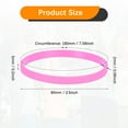 thumbnail image 3 of Uxcell 24 Piezas Pulseras de Goma, Pulseras de Silicona de Color Sólido para Deporte/Ejercicio/Baloncesto Hombres Mujeres Adolescentes [Rosa], 3 of 6