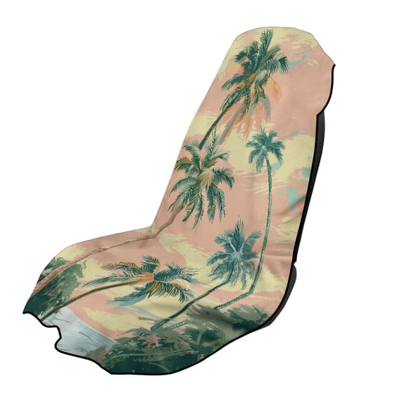 Psesaysky Tropical Art Palm Tree Post Gym Workout 1 Pack Car Seat Towel Protector Anti-Slip Sweat Towel Front Seats Only Universal Fits Most Vehicles