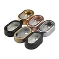 thumbnail image 3 of Oval Closet Rod End Supports Wardrobe Flange Bracket Holder Zinc Alloy Cupboard Hardware Tube Flange Base Pole End Bracket, 3 of 3