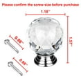 thumbnail image 3 of Uxcell 30mm Diamond Crystal Glass Drawer Knobs for Kitchen Cabinet Cupboard,1/6/8/10/20Pcs,High-gloss, 3 of 7