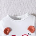 thumbnail image 6 of Bjutir Cute Toddler Baby Bodysuits Set Boys Girls Long Sleeve Cartoon Prints Romper Bodysuit Pants Headbands Outfits For 9 Months, 6 of 6