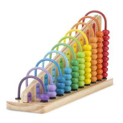 Melissa & Doug Add & Subtract Abacus, Educational Toy with 55 Colorful Beads and Sturdy Wooden