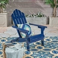 thumbnail image 2 of GDF Studio Cara Outdoor Acacia Wood Folding Adirondack Chair, Blue, 2 of 10