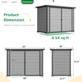 thumbnail image 6 of AECOJOY 23 Cu.ft Outdoor Resin Storage Shed w/ Floor,  Waterproof Plastic Deck Box Heavyduty Patio Storage Building for Tools, Backyard, 6 of 7