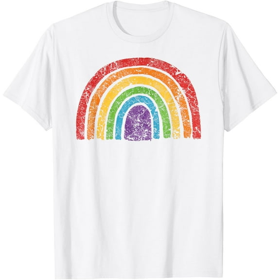 LGBTQ Rainbow Flag Gay Pride LGBT Awareness Ally Vintage T-Shirt