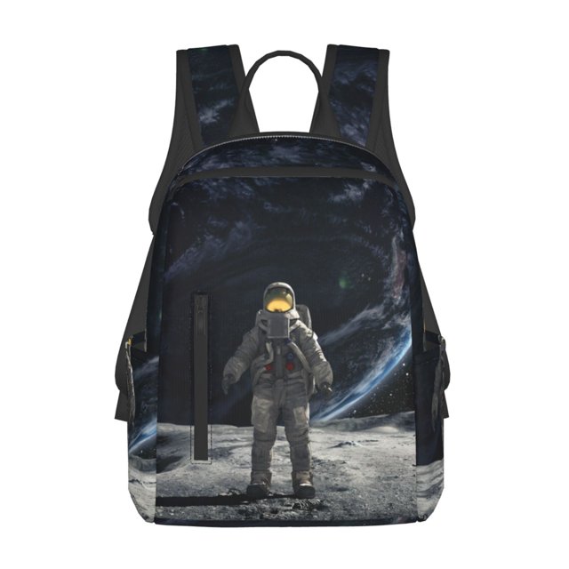 Balery Astronaut Standing In The Moon Mochila Ligera para Hombres y Mujeres – Resistente y Impermeable, Ideal para la Escuela, el Trabajo, los Viajes y el Uso Diario
