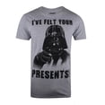 thumbnail image 1 of Star Wars - Camiseta I've Felt Your Presents de Darth Vader para Hombre (Gris Jaspeado), 1 of 2