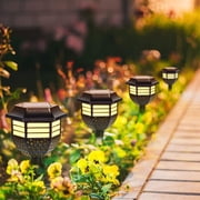 4 Pack Solar Pathway Lights IP65 Waterproof Outdoor Landscape Lights