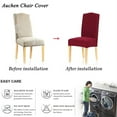 thumbnail image 5 of Chair Slipcover, AUCHEN Super Stretchy Dining Chair Covers Set of 2, Parsons Chair Protector Covers Chair Covers for Dining Room, Furniture Protector Covers for Restaurant Hotel Ceremony (Wine Red), 5 of 9