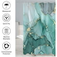 thumbnail image 5 of 4 Pcs Blue Marble Shower Curtain Set with Non-Slip Rugs, Toilet Lid Cover and Bath Mat, Abstract Modern Art Bathroom Decor Set with Shower Curtain and Rugs and Accessories, 5 of 6
