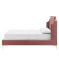 thumbnail image 5 of Platform Bed Frame, Queen Size, Velvet, Pink, Modern Contemporary Urban Design, Bedroom Master Guest Suite, 5 of 8