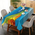 thumbnail image 6 of Rectangular Tablecloth 60x84 Inch – Waterproof Polyester Printed Table Cover, Wrinkle Resistant, Washable for Kitchen & Dining, Floral Flowers Print, 6 of 6