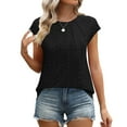 thumbnail image 4 of LADIGASU Women's Spring And Summer Round Neck Printed Short Sleeved Casual Pullover, 4 of 9