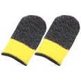 thumbnail image 1 of WEUVEB 2Ud Protectores Para Dedos Amarillos De Nylon Y Plateada Para Juegos Con Control, 1 of 7