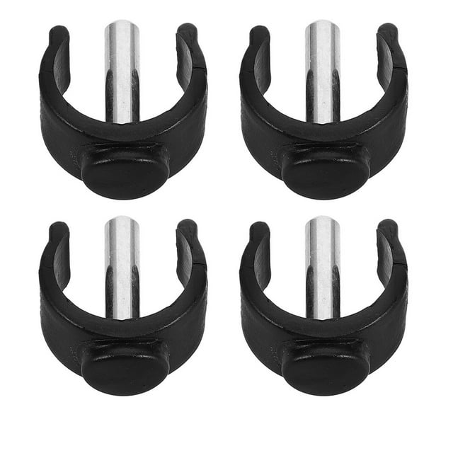 4 soportes para bastón, accesorios para bastones de senderismo, muletas, clips de bloqueo antideslizantes, cierre de seguridad para bastón.