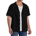 thumbnail image 2 of Kdxio Men'S Hawaiian Shirt For Men Short Sleeve Shirt Black Summer Casual Holiday Beach Button Down T-Shirts, 2 of 5
