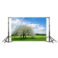 thumbnail image 3 of ABPHOTO 7x5ft Photography Backdrop Nature Blooming Flowers Grass Field Blue Sky White Cloud Ric Scene Photo Background Backdrops, 3 of 4