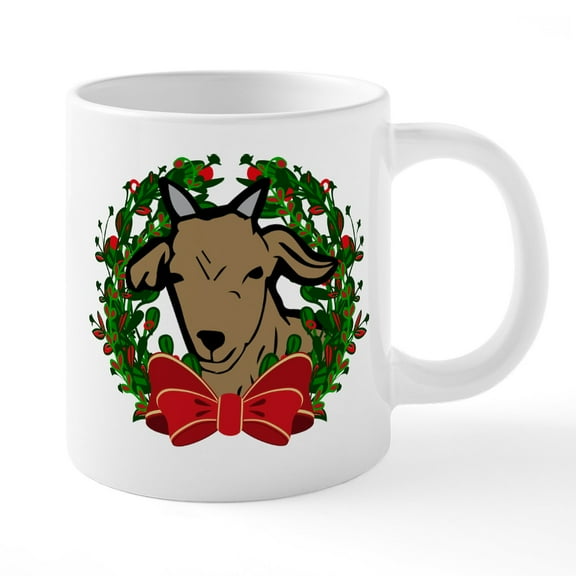 CafePress - Christmas Goat Mugs - 20 Oz White Ceramic Mega Mug
