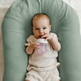 thumbnail image 2 of Muslin Bassinet Fitted Sheets, 2 Pack for Baby Boy and Girl, Soft Breathable Stretchy Baby Pad/Mattress Sheet Set, Universal Fit for Hourglass Oval and Rectangle Bassinet Mattress (Natural Leaves), 2 of 8