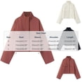 thumbnail image 3 of thefmos Womens Stand Collar Jacket Lightweight Casual Zip Up Coat Trendy Fall Outfits Cropped Spring Jackets with Pockets, Black S, 3 of 6