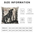 thumbnail image 6 of Acheng Wildlife Throw Pillow Covers, Wolf Howling Wild Animal Cushion Case for Home Living Room Decor, Wooden Stripes Decorative Throw Cushion Case White, 6 of 6
