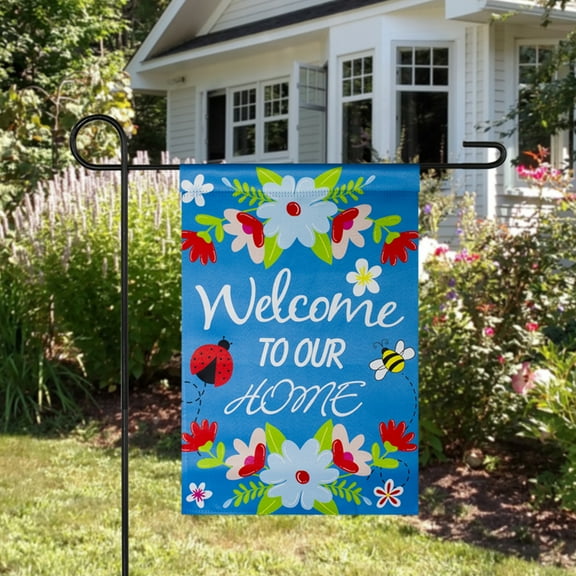 Northlight Welcome to Our House Outdoor Garden Flag - 12.5" x 18"