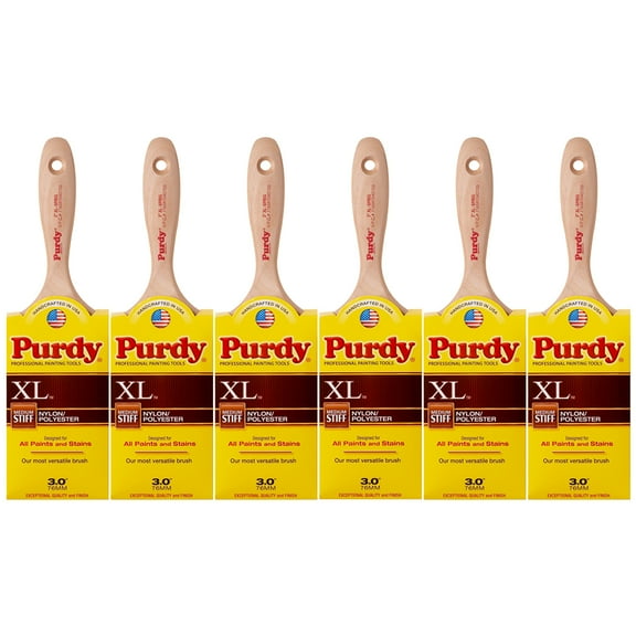 6‐Pack of 3" Purdy 144380330 XL Sprig Paint Brush, Tynex Orel