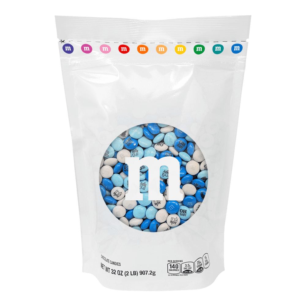 M&M'S Milk Chocolate Candy, 2lb Resealable Bulk Bag, It's A Boy