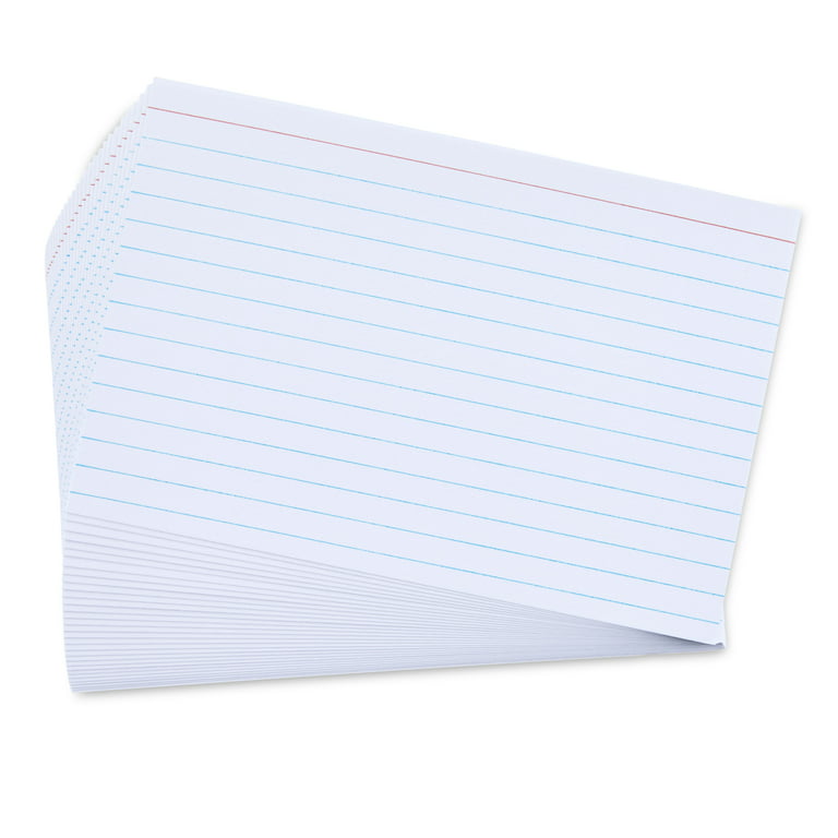 Pen + Gear Ruled Index Cards, White, 100 Count, 4 x 6 