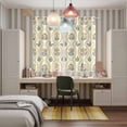 thumbnail image 4 of Yellow Flower Pattern Kitchen Curtains Window Panels, Vintage Botanical Floral Simple Yellow Insulated Window Treatment Curtain, Grommet Curtains for Bedroom/Living Room/Bathroom, 2 Piece 42"Wx63"L, 4 of 8