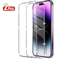 2PCS Bling Glitter Edge Screen Protector for IPhone 14 13 11 15 Pro Max